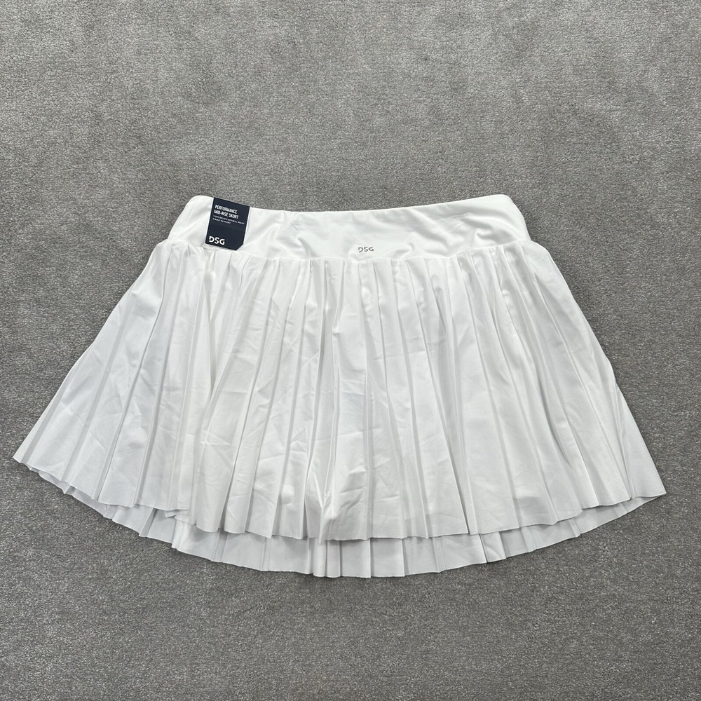 DSG Women's Performance Mid Rise Skort Size Large White Built In Short - Picture 2 of 7